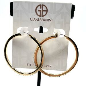 GIANI BERNINI Sterling Silver w/ 18k Hoop Earrings